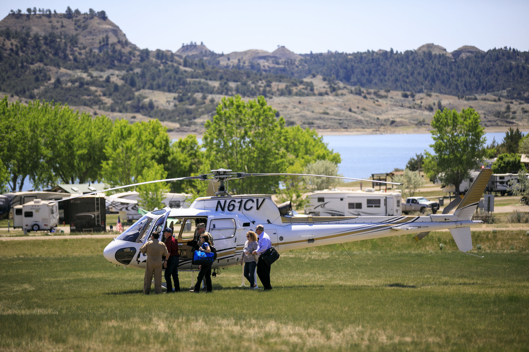 Helicoptered in